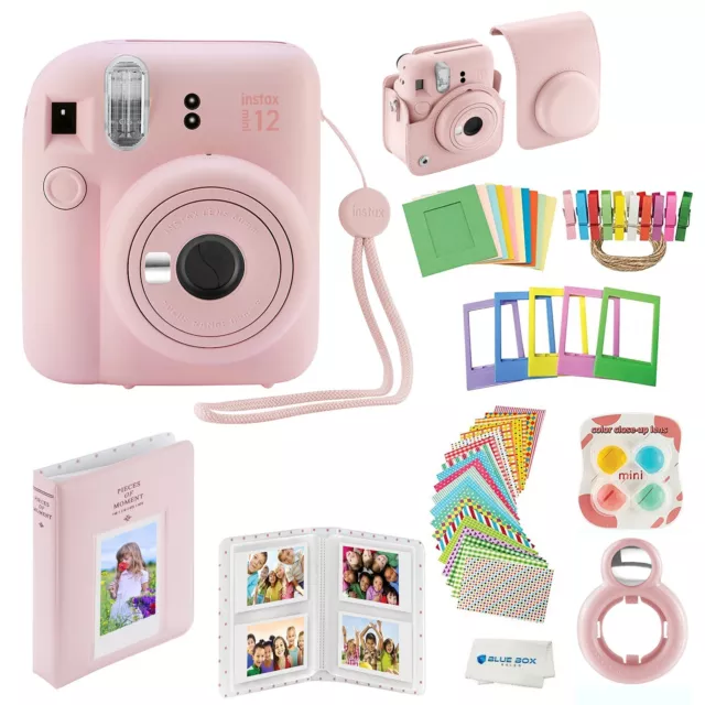 Fujifilm Instax Mini 12 Instant Camera with Case, Decoration (Blossom Pink)