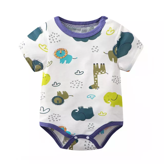 Newborn Infant Baby Boy Girl Kids Cotton Romper Jumpsuit Bodysuit Clothes Outfit