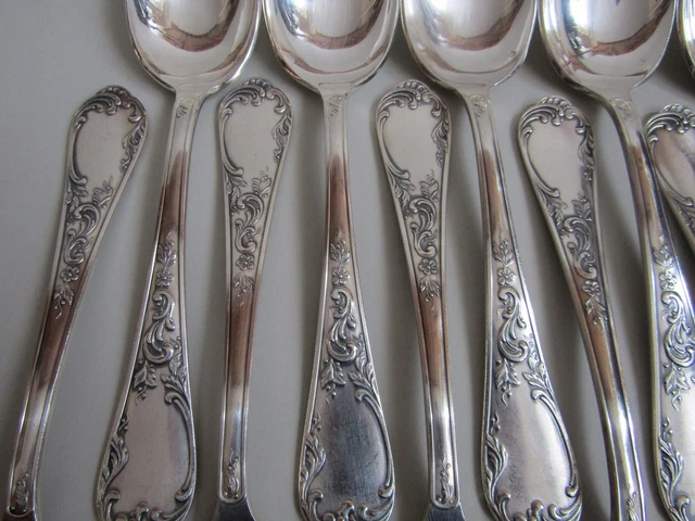 12 Fourchettes Table Frionnet François - Louis XV, Métal Argenté, XXe (occasion)