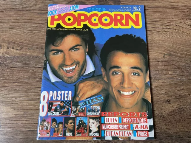 Popcorn Nr.9/86 alle Poster dabei Madonna Depeche Mode Prince Queen Wham Falco