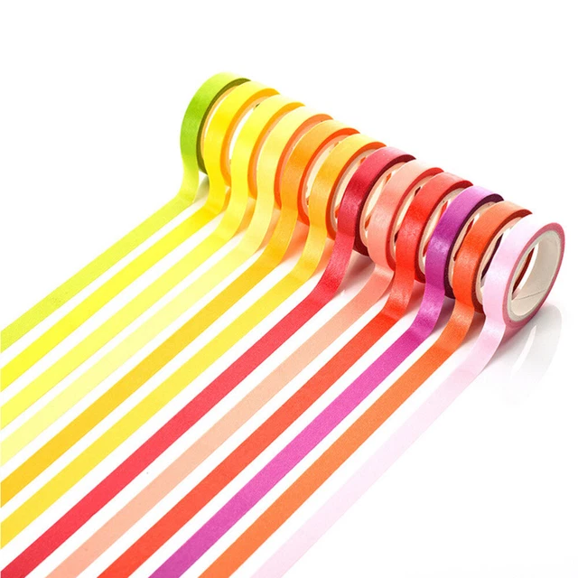 40 Pcs Bricolage Washi Bandes À La Main Livre Album Coloré Bandes De Papier 6