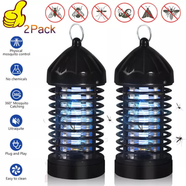 1-4X Electric LED Mosquito Killer Lamp Outdoor/Indoor Fly Bug Insect Zapper Trap