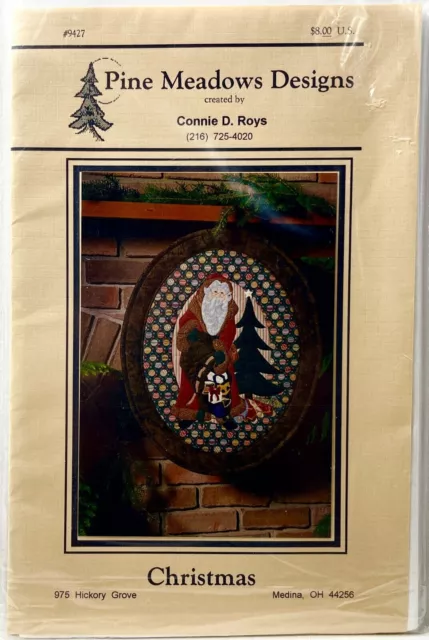 NUEVO 1994 Pine Meadows Navidad 9427 Máquina Patrón Colgante de Pared Aplique 12123