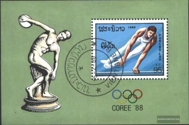 Laos block121 (complete issue) used 1988 olympic. Summer ´88, S