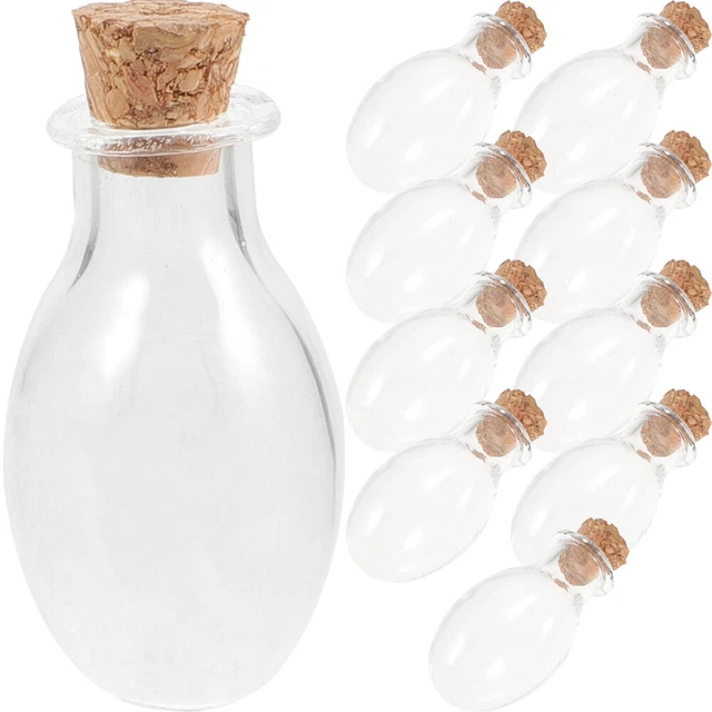 10 Pcs Probe-Display-Flasche Flaschen Wünschen Kork Vorratsflasche