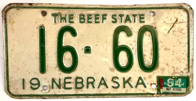 Nebraska 1964 Car License Plate Man Cave Vintage Garage Seward Co Collector Pub