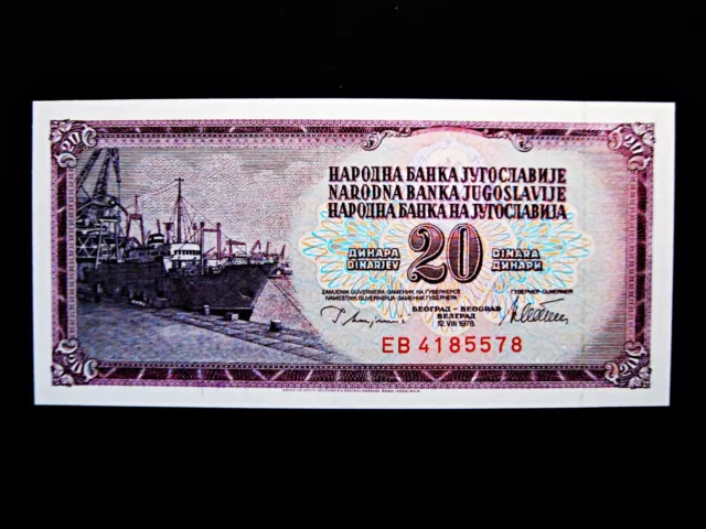 Jugoslawien  20 Dinara  1978  uncirculiert !!