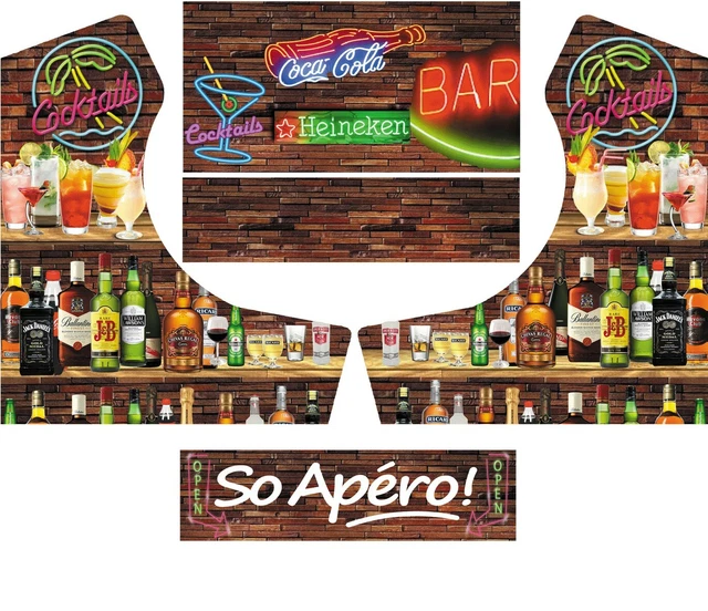 STICKERS BARTOP DON Papa Modele 1 Autocollant borne d'arcade EUR 59,00 - FR