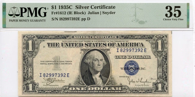 Set Of Six 1935 Silver Certificates - All Graded By Pmg - 4 With Epq!