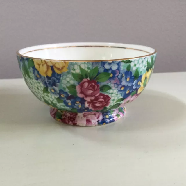 Vintage Royal Winton Grimwades Chintz JULIA Round Open Sugar Bowl