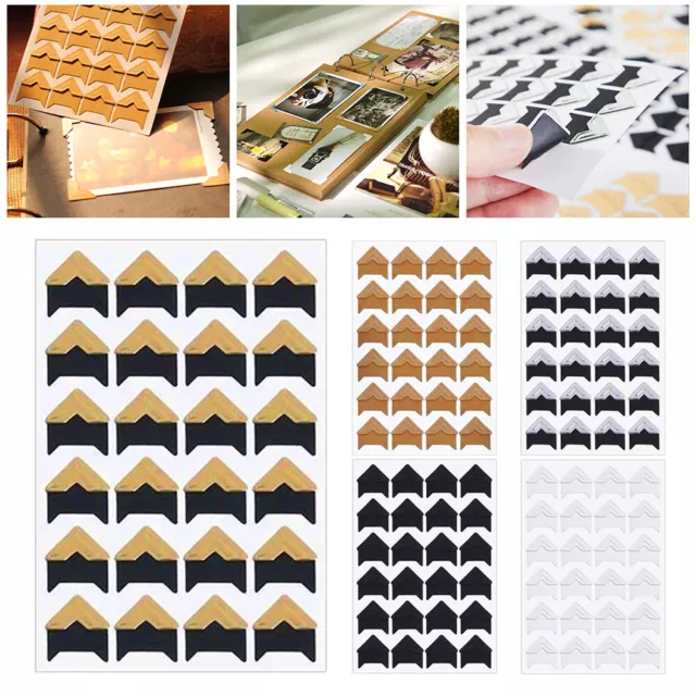 Gold/Silver 120pcs Retro Self-adhesive Photo Corner Stickers scrapbook album