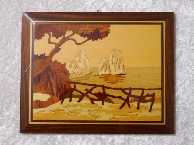 Uztrfv - Wood Inlaid Patent Picture - Asian - Vintage - Handgefertigt - Japan?