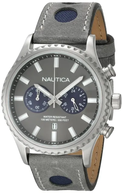Nautica Nms 02 Chronograph Grey Dial Mens Watch NAI18511G