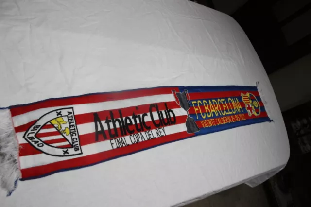 Bufanda  De Futbol Final Copa Del Rey Athletic De Bilbao Y F.c Barcelona Scarf