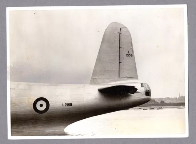 Short Sunderland Flying Boat Tail Original Press Photo Raf Ww2 5