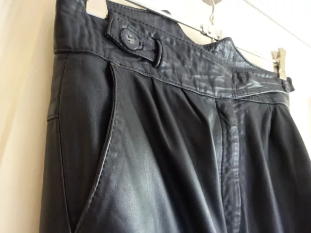 80s Black Leather Pants