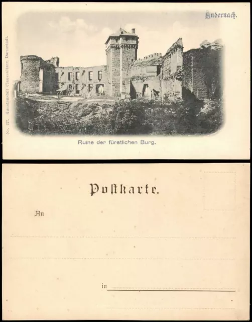 Ansichtskarte Andernach Ruine der fürstlichen Burg. 1908
