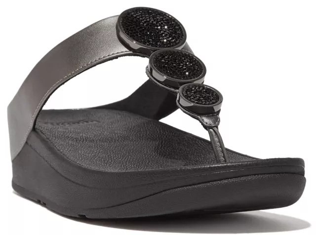 Femmes Cuir Sandales Entredoigt FitFlop Halo Vacances Été Glamour Shoes UK 4-8