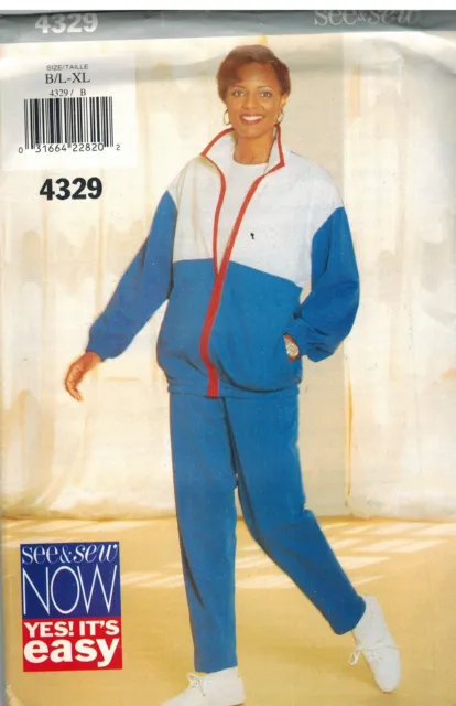 4329 Vintage Butterick SEWING Pattern Misses Loose fitting Jacket Pants OOP SEW