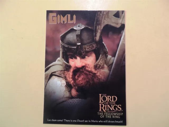 The Lord of the Rings - Fellowship of the Ring movie postcard Gimli character