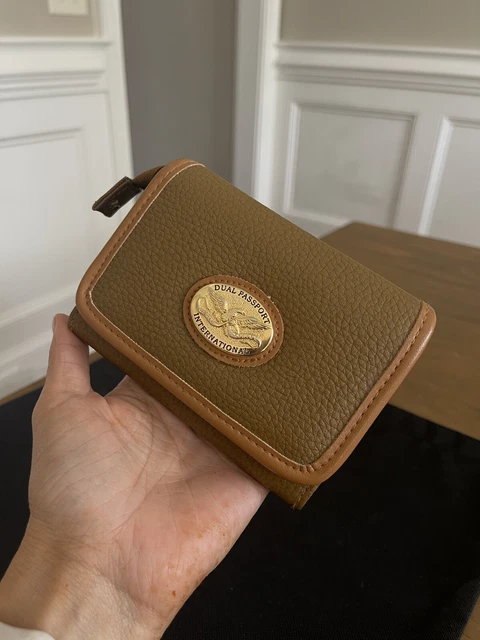 Brown Dual Passport Holder PU Leather Passport Holder with 4x3 Card Slot Combo