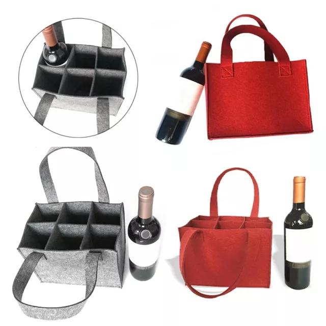 Wine Tote Bag 6-Bottle Carrier Insulated Holder Picnic Cooler Travel Portable