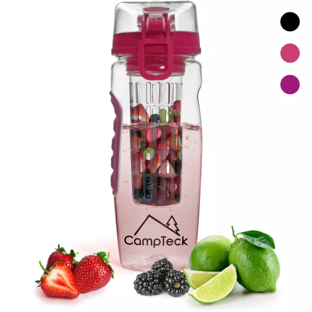 1000ml Fruit Infusing Infuser Water Bottle BPA Free Plastic Sports Detox Health