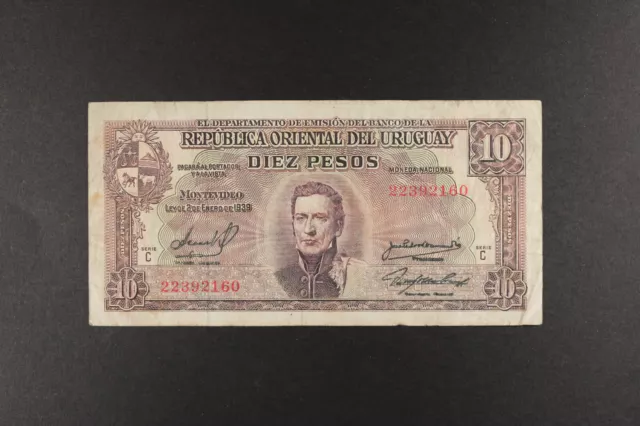 Uruguay 10 Pesos 1939