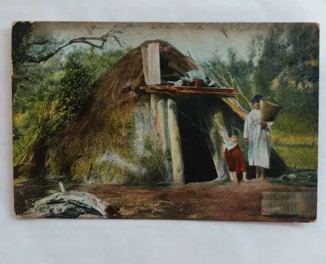 Early 1900s Postcard Indian Wigwam