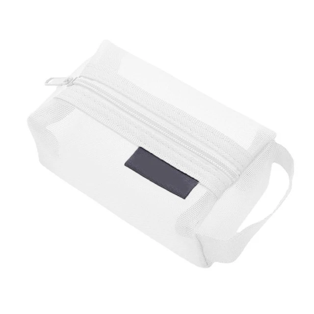 Clear Mesh Portable Large Pen Pencil Case Makeup Cosmetic Storage Bag Pouch C (