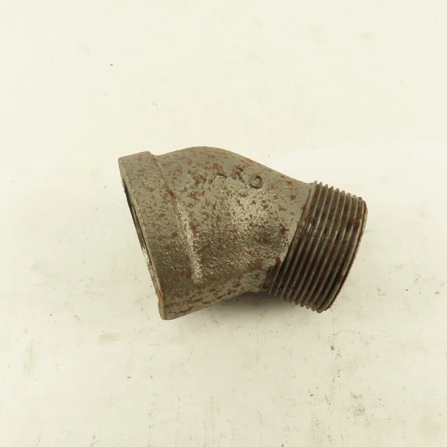 Ward 1-1/4 NPT Schedule 40 Malleable Street 45° Elbow Black Pipe USA