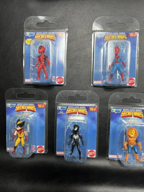Complete Set Of 5 - Marvel Super Heroes Secret Wars  2" Micro Bobbles Figures