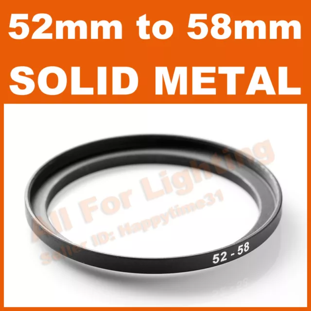 52-58 52mm to 58mm Metal Step Up Step-Up Ring for Lens Filter Stepping Macro