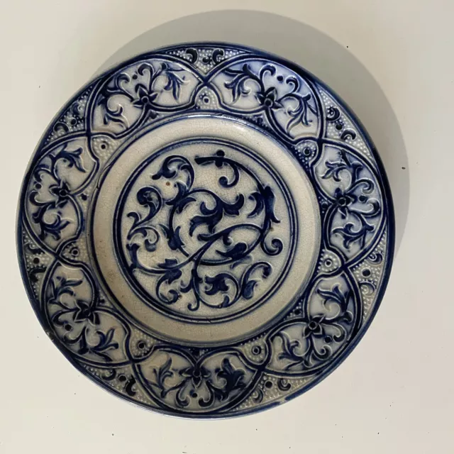 Antique Blue Deft Delftware Plate 18th Century Hand Painted Dutch English