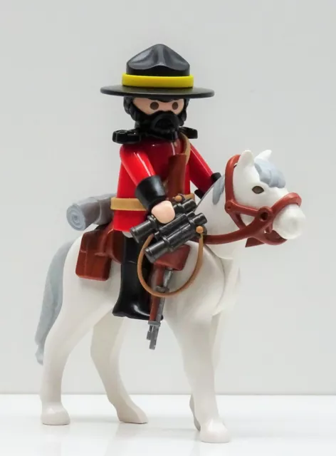 CANADIAN MOUNTY MOUNTED POLICE D Playmobil zu Pferd Kanada Karabiner Western RAR