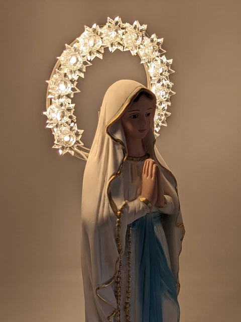 Statue Madonna von Lourdes CM 30 (11.8'') Mit Aureola. Our Lady Of