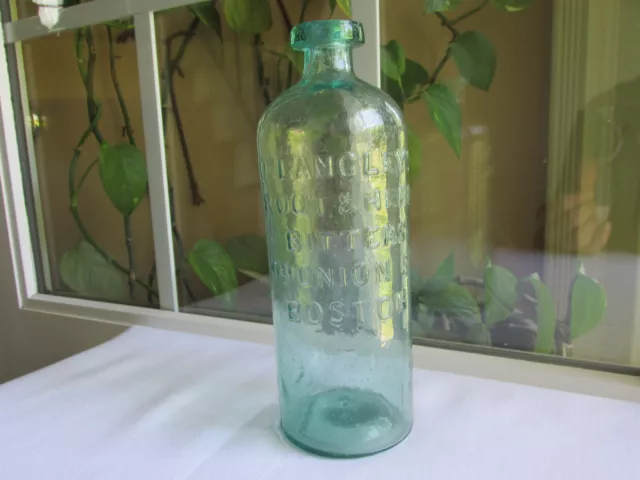 Rich Aquamarine Dr. Langley's Root & Herb Bitters Bottle