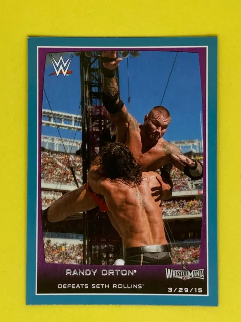 WWE Randy Orton Championship Road to Wrestlemania 2015 Topps blaue Parallelkarte