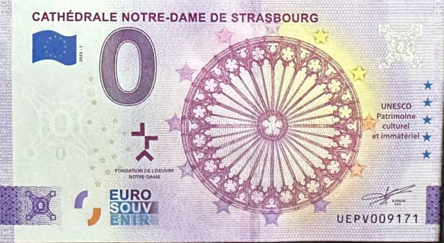 Billet 0 Euro Cathedrale Notre Dame De Strasbourg   France 2023  Numero Divers