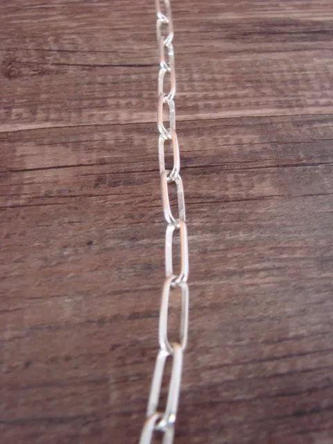 Navajo Hand Made Sterling Silver 24" Link Chain Link Necklace - Sally Shirley 3