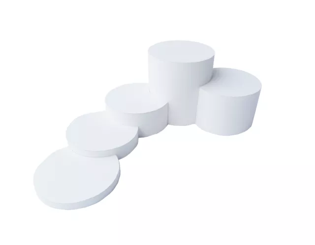 White Round Display Risers Glorifiers Jewelry Display Necklace Ring Bracelet
