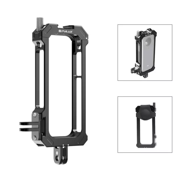 Metal Protective Cage Rig Housing Frame with Cold Shoe Base Case For Insta360 X3