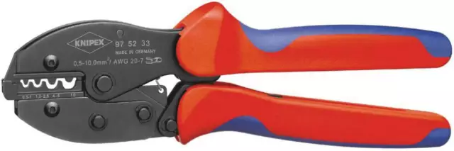 Knipex Crimpzange Preci Force unisolierte Kabelschuhe Steckverbinder 0,5-10 mm²