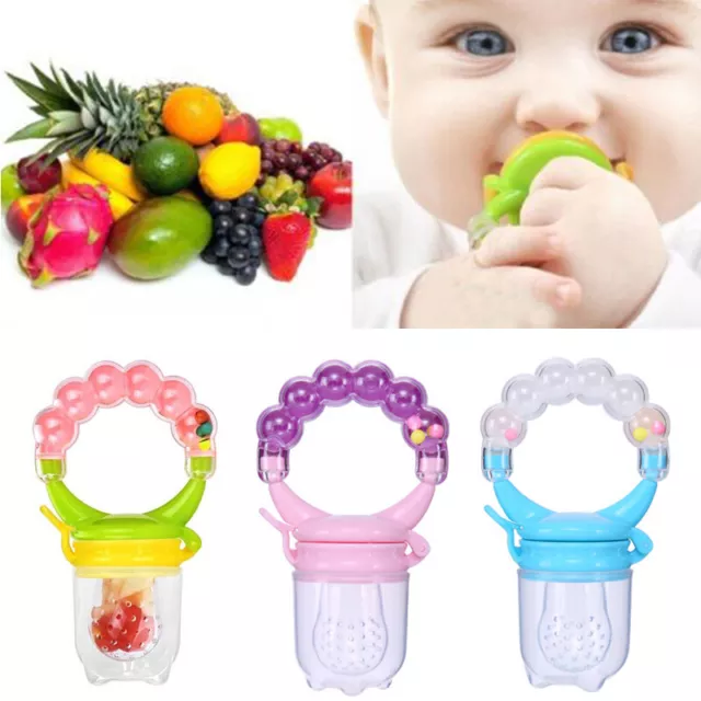 Bébé Alimentation Tétine Nibbles Sevrage Silicone Anneau Frais Fruit Mangeoi *