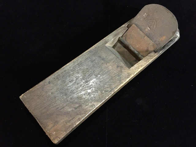 I1228 Japanese Wooden Smoothing Plane KANNA Vintage Signed Carpenter Working