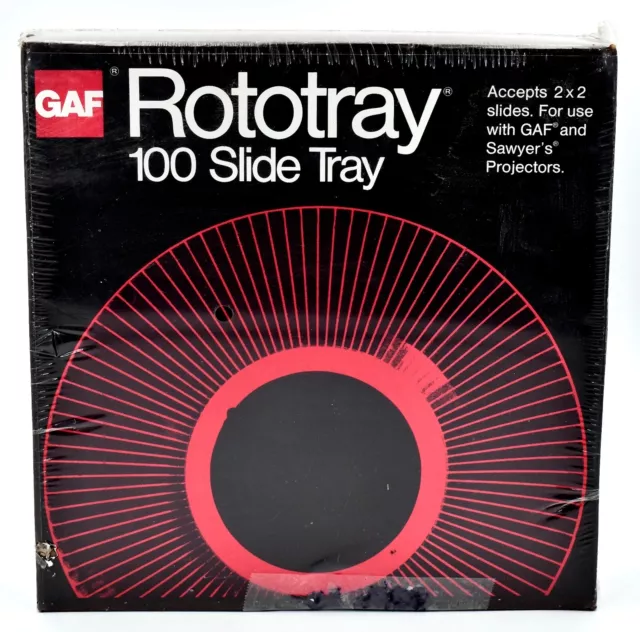 GAF Rototray 100 Slide Tray,uses 2x2 slides,for GAF/Sawyer's Projectors ONLY