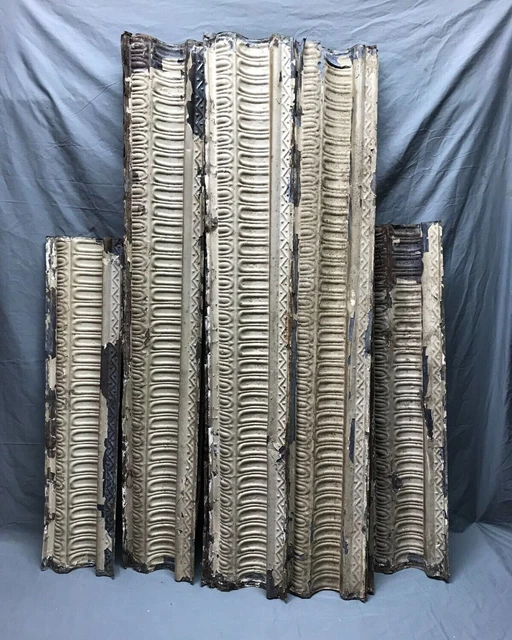 44 Linear Feet Vintage Antique Tin Ceiling Egg & Dart Cove Trim Old 683-23B