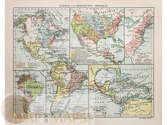 HISTORY OF AMERICA In Mapping Old Map By Meyer 1905 15 90 PicClick UK History Of America In Mapping Old Map By.webp