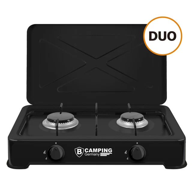Duo Gaskocher Set 2-flammig Campingkocher Camping Herd Gasherd Kochfeld Kocher