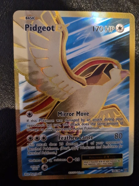 Pokemon Card Pidgeot EX 104/108 Full Art Evolutions